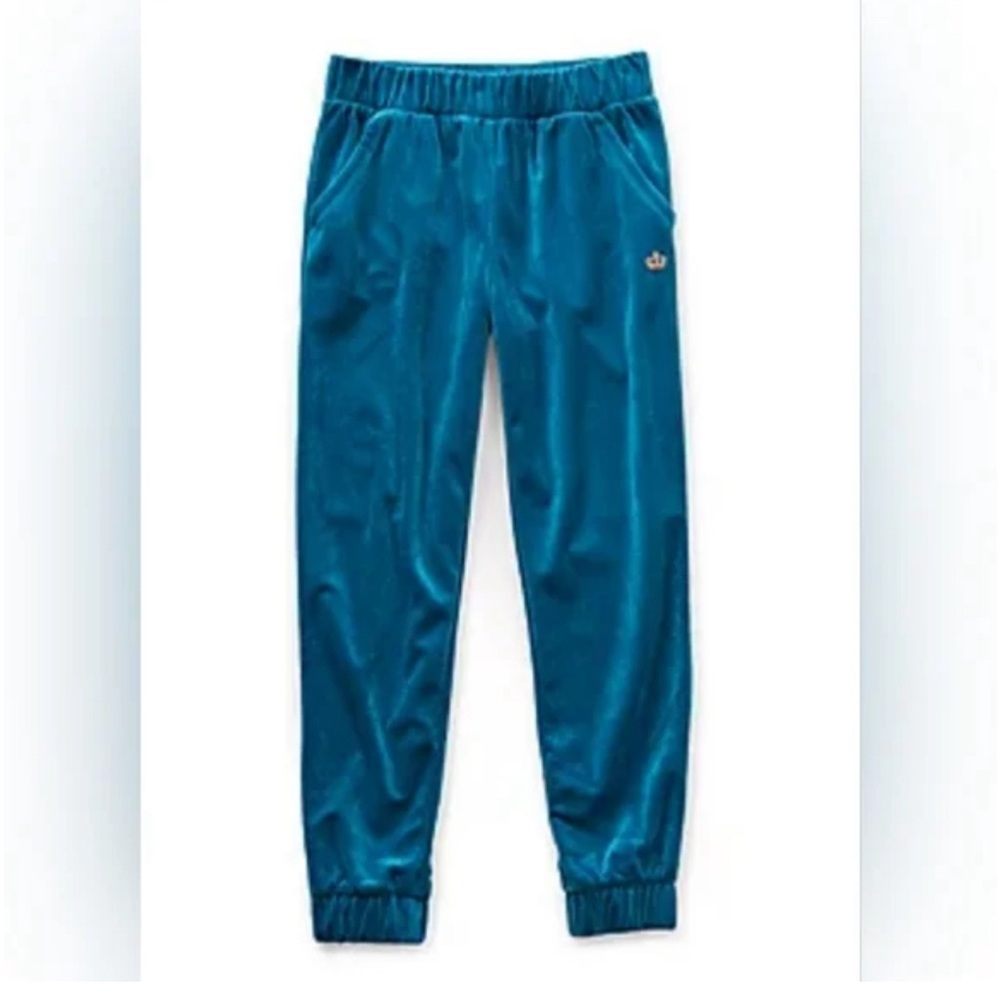 Juicy Couture Girls' Pull-On Plush Velour Jogger, Ribbed Waist & Cuffs 10-12y
